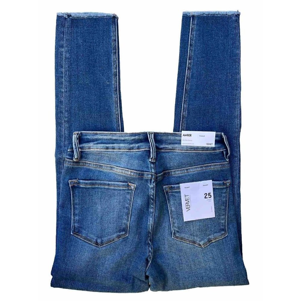 Vervet By Flying Monkey Amber Mid-Rise Skinny Jeans for Women - Size 25 - Picture 3 of 16